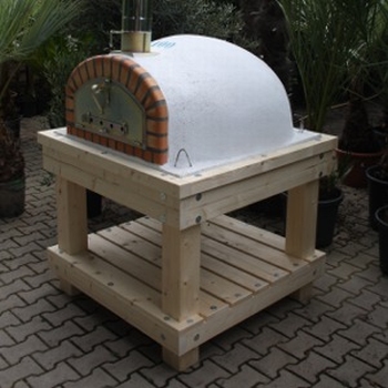 Robuust houten onderstel voor ovenmaat 90x90cm