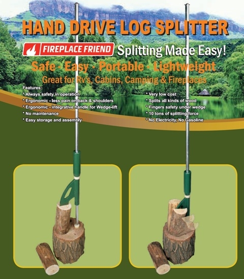 Handbediende houtklover driver log splitter