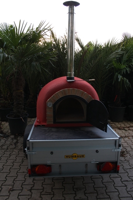 Pizzaoven op aanhangwagen