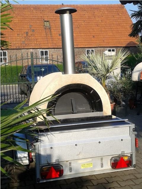 Pizzaoven op aanhangwagen