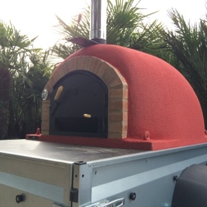 Pizzaoven op aanhangwagen